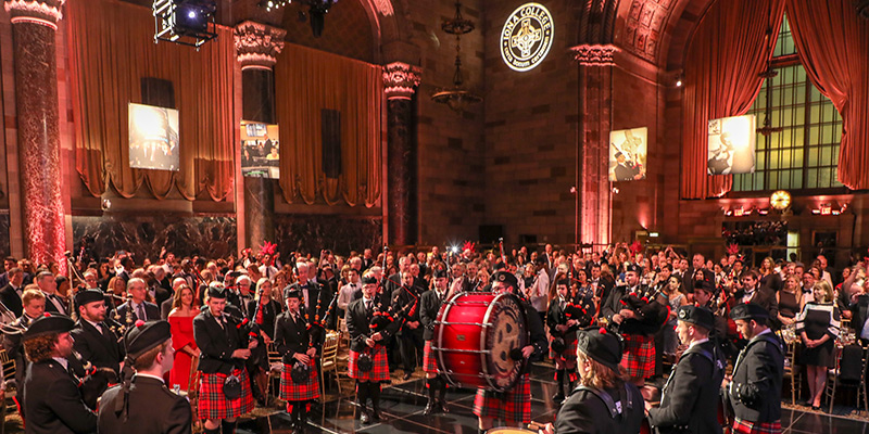 The Iona Pipers perform at the Gala.