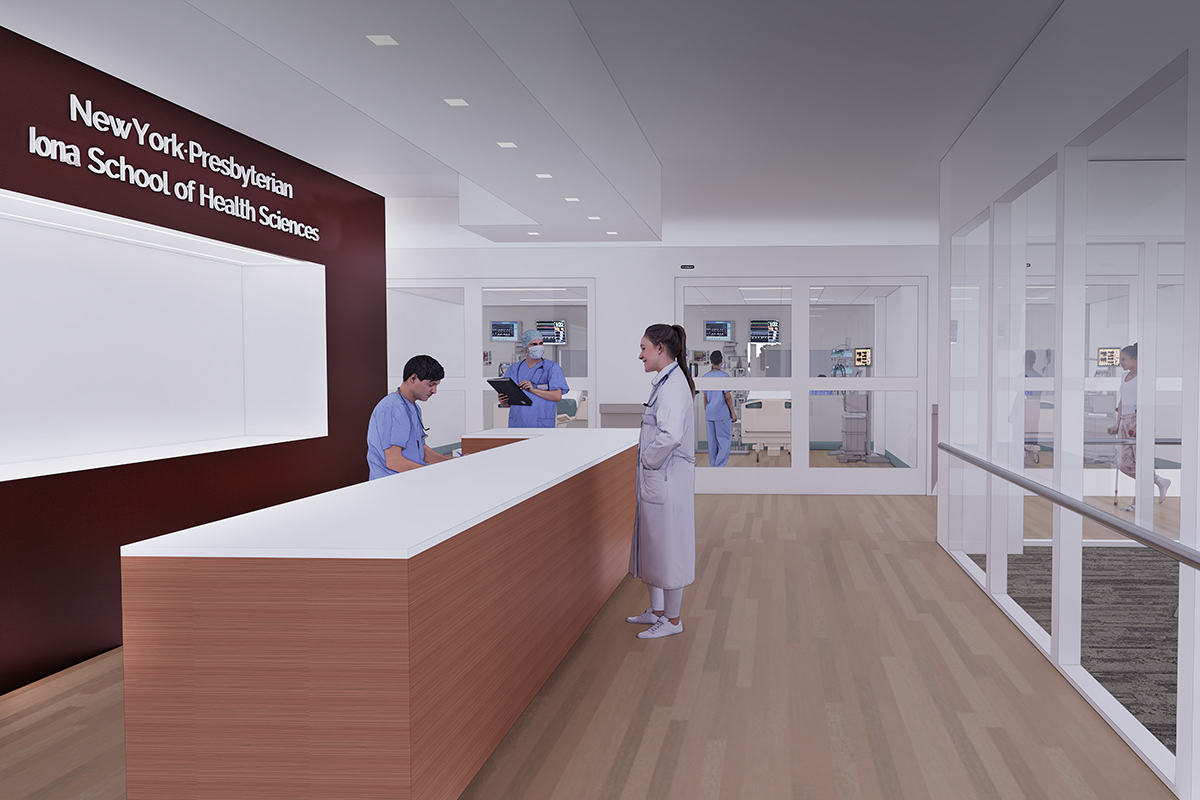 An artist rendition of the Kelly Center for Health Sciences.