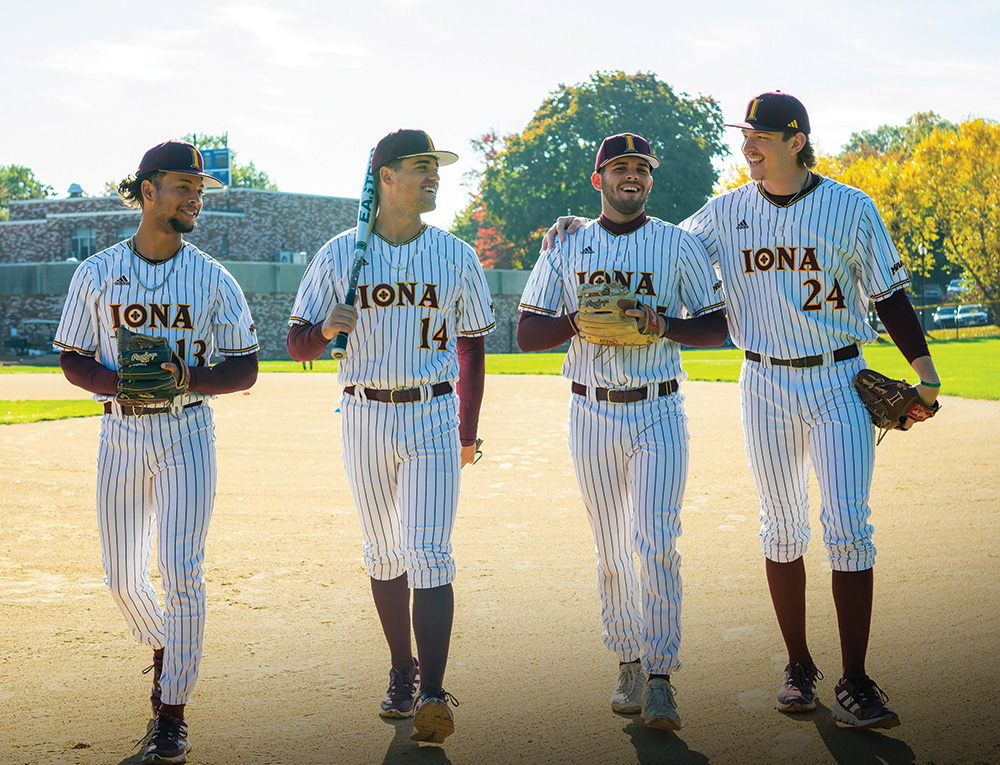 The baseball team at Iona Bronxville.