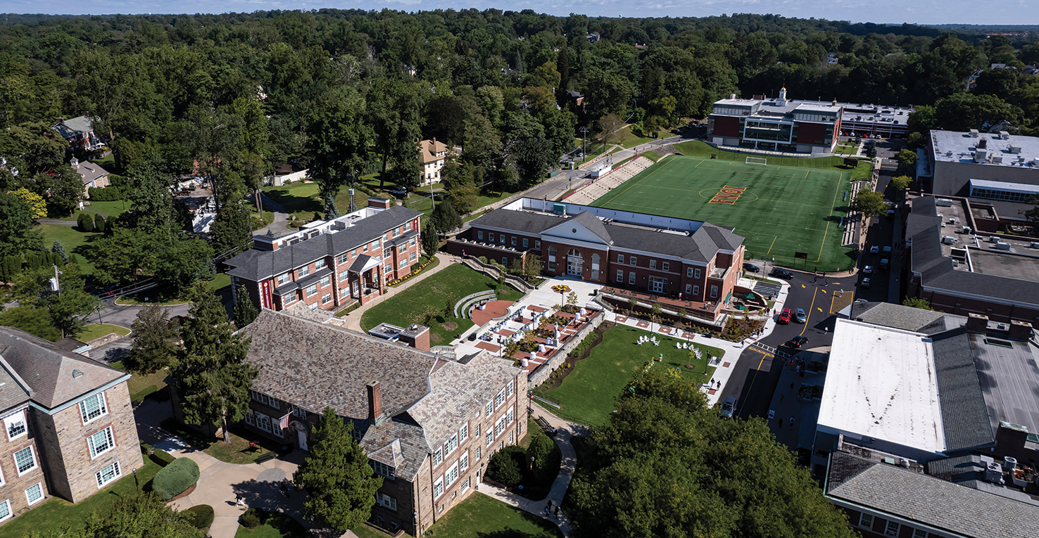 Drone image of campus