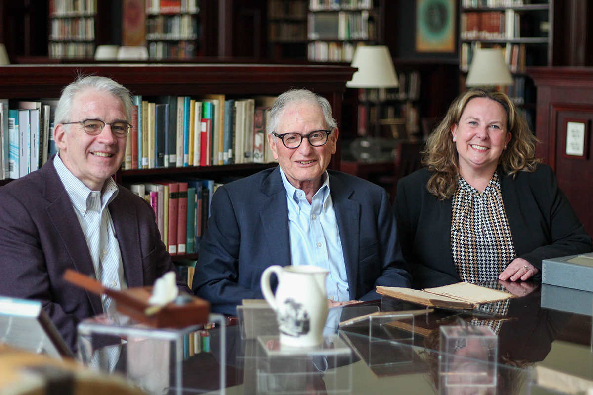 President Carey, Sid Lapidus and Provost Mulligan